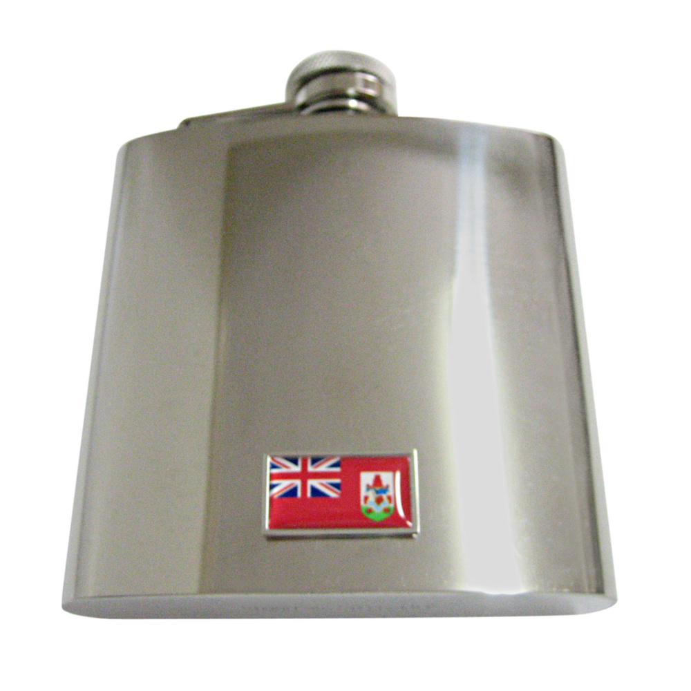 Thin Bordered Bermuda Flag 6oz Flask - image 1
